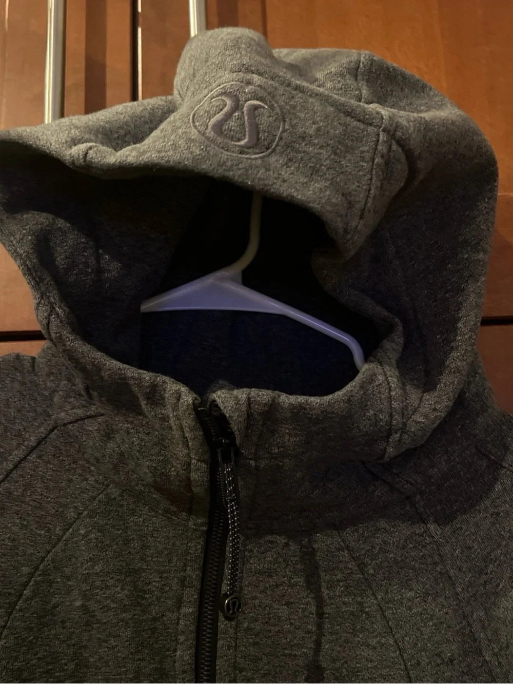 Lululemon Scuba Full Zip Hoodie Black Cotton Fleece Jacket Womens Size 14 Cozy